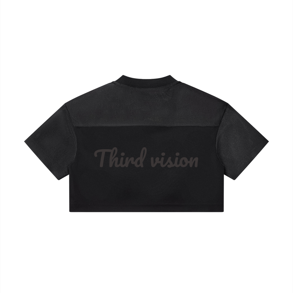 Women’s Cropped Paneled V-Neck Jersey