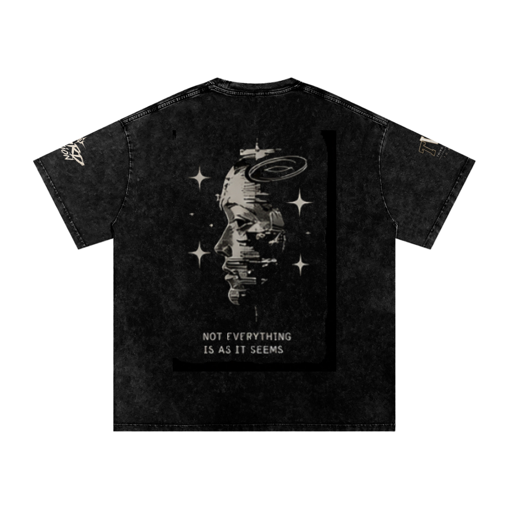 Snow Washed Oversized Cotton T-Shirt