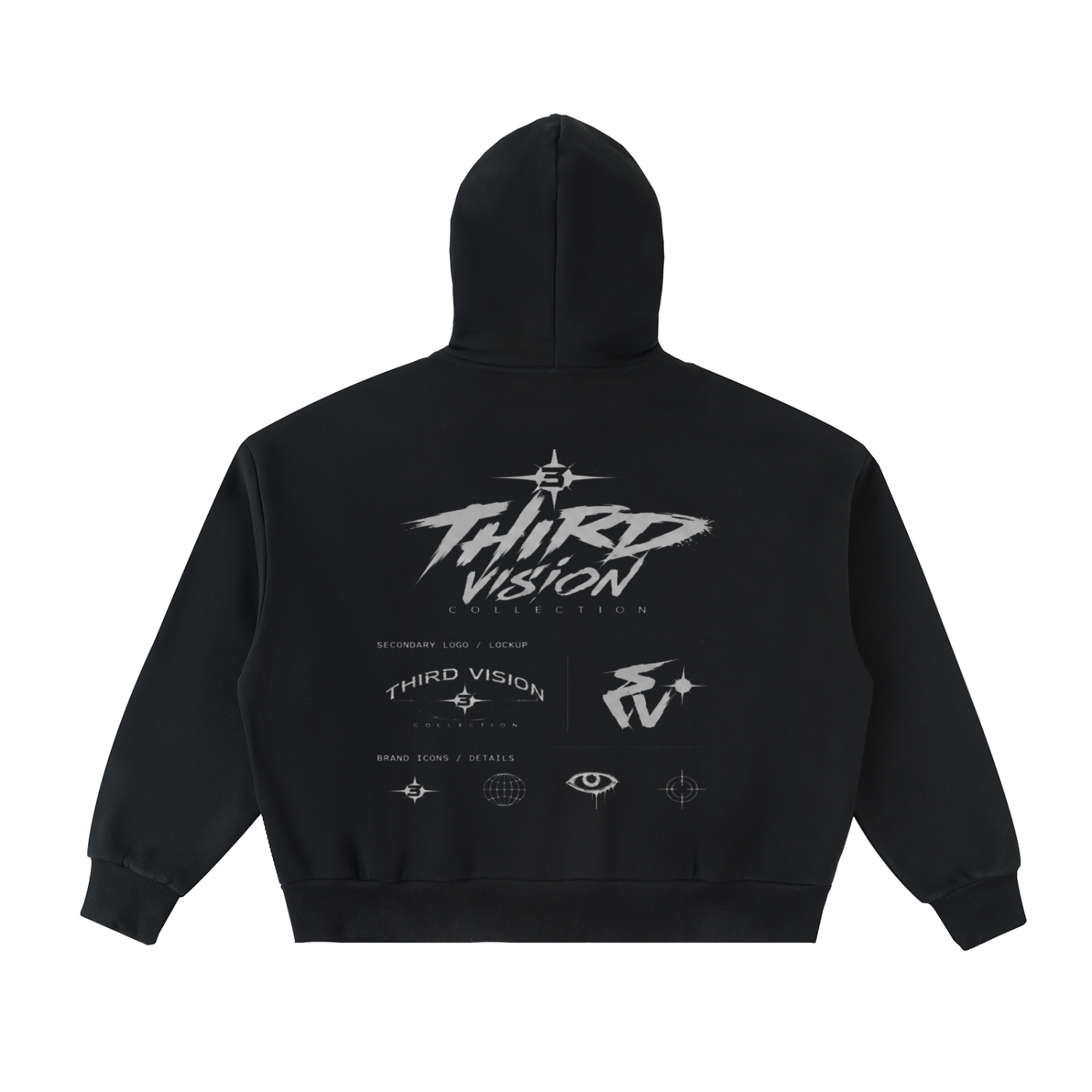 Fleeced Full-Zip Boxy Hoodie
