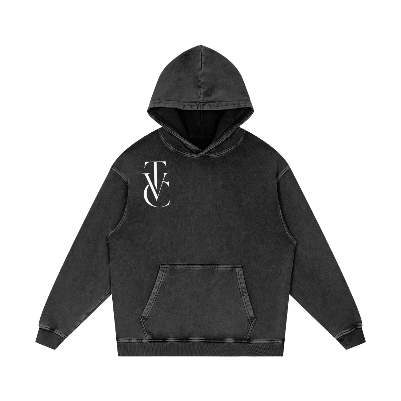 Snow Washed Loose Cotton Hoodie