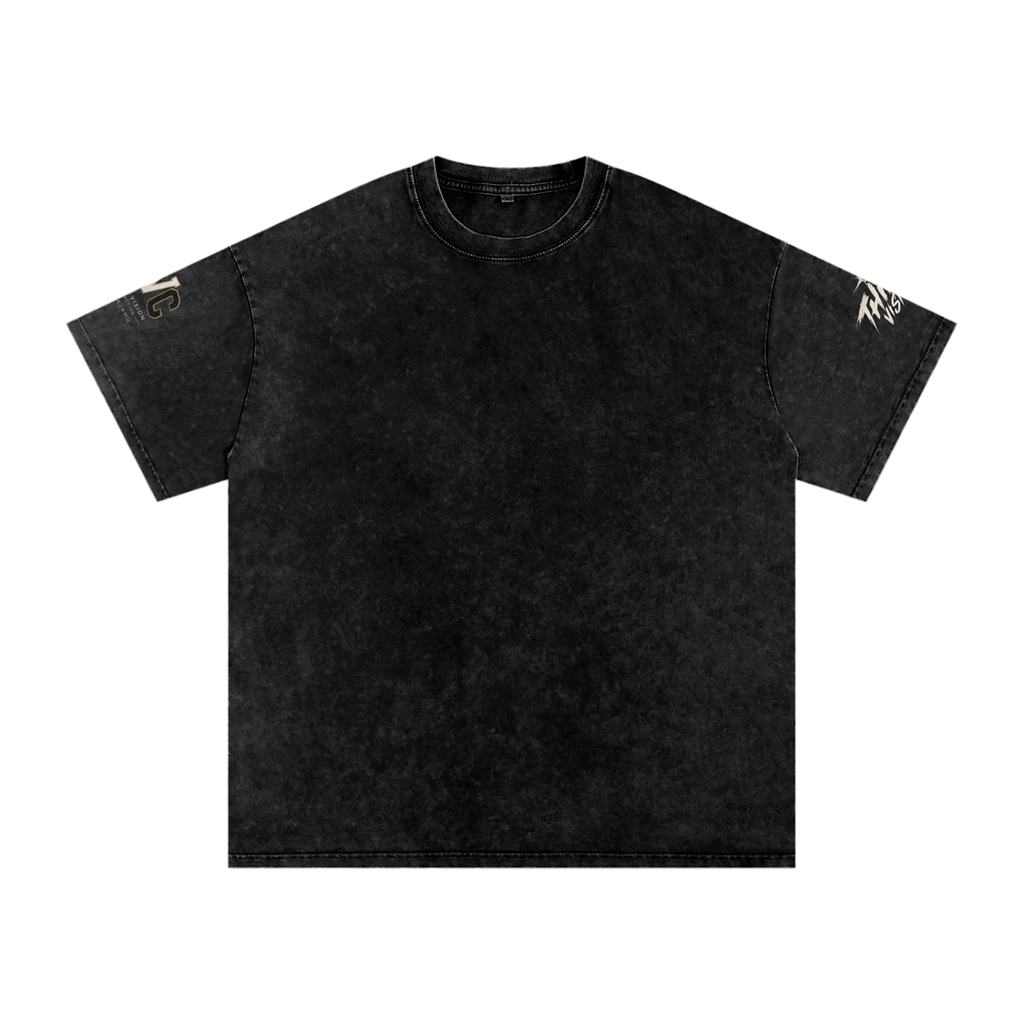 Snow Washed Oversized Cotton T-Shirt