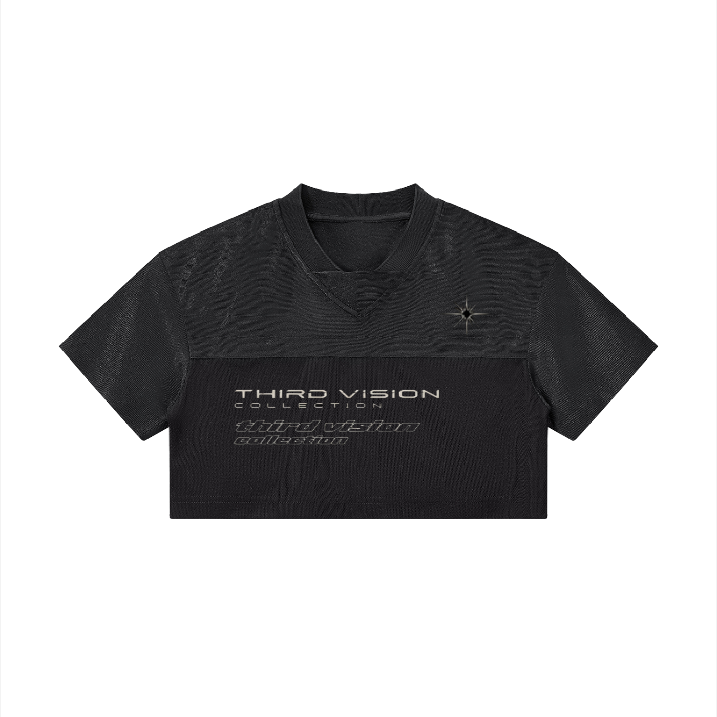 Women’s Cropped Paneled V-Neck Jersey