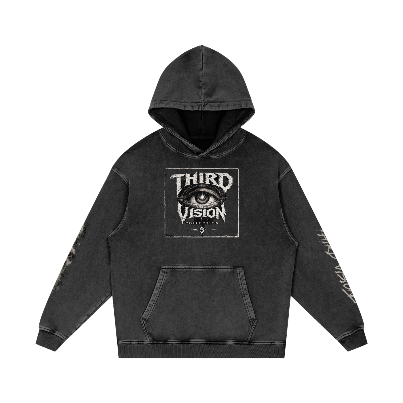 Snow Washed Loose Cotton Hoodie