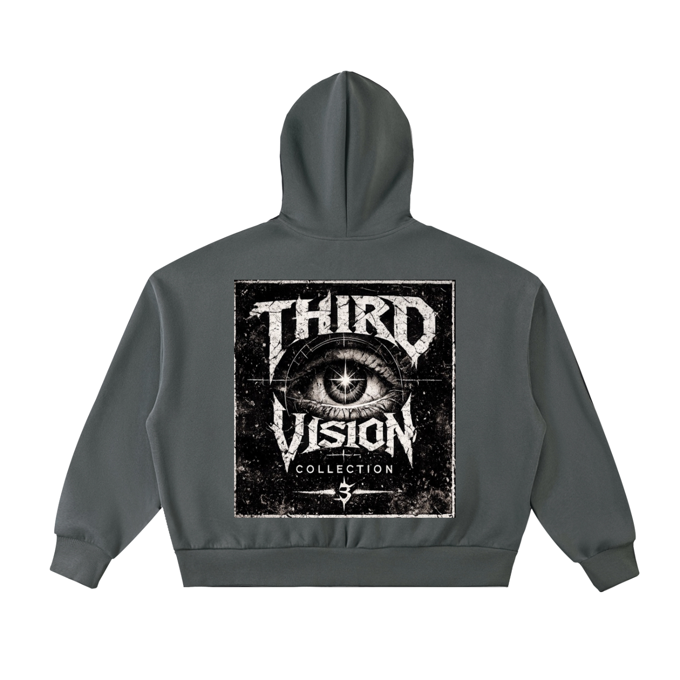 Fleeced Full-Zip Boxy Hoodie